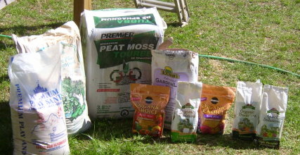 Bags of Soil Ingredents