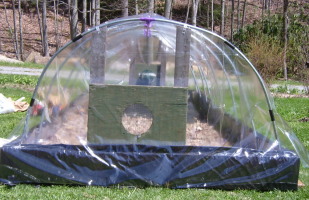 End View of Hoop House
